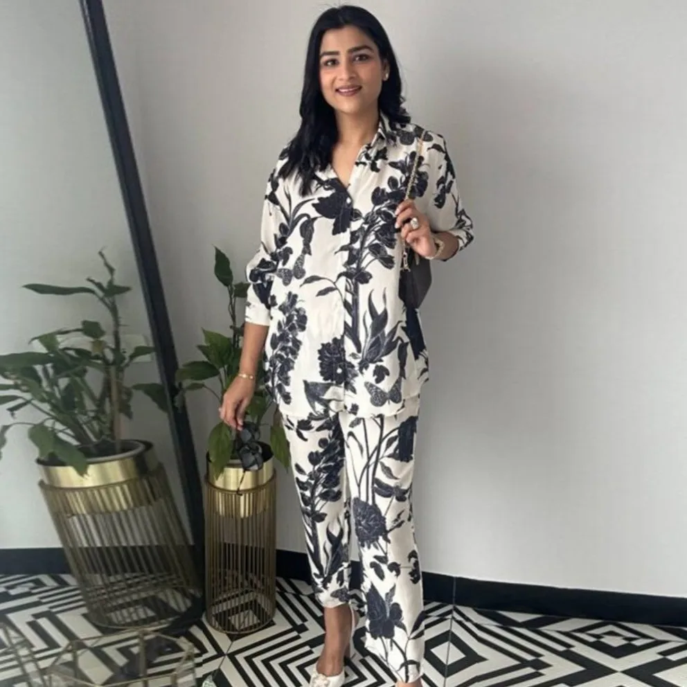 

2 Piece Set Women Dashiki African Clothes 2023 Autumn Summer New Fashion Long Sleeve Top And Pants Suit Party Lady Matching Sets