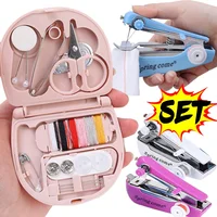 Mini Manual Sewing Machine Kits Portable Hand Stitcher Sewing Machine Repairing Tool For Fabric Cloth Household DIY Sewing Craft 1