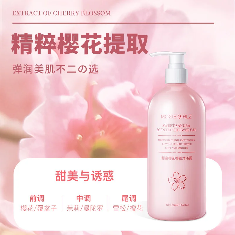 Sakura Shower Gel Body Wash Hydrating Moisturising Nourishing Cleansing Women Cherry Blossom Fragrance Tender Whitening Body 젤 body wash