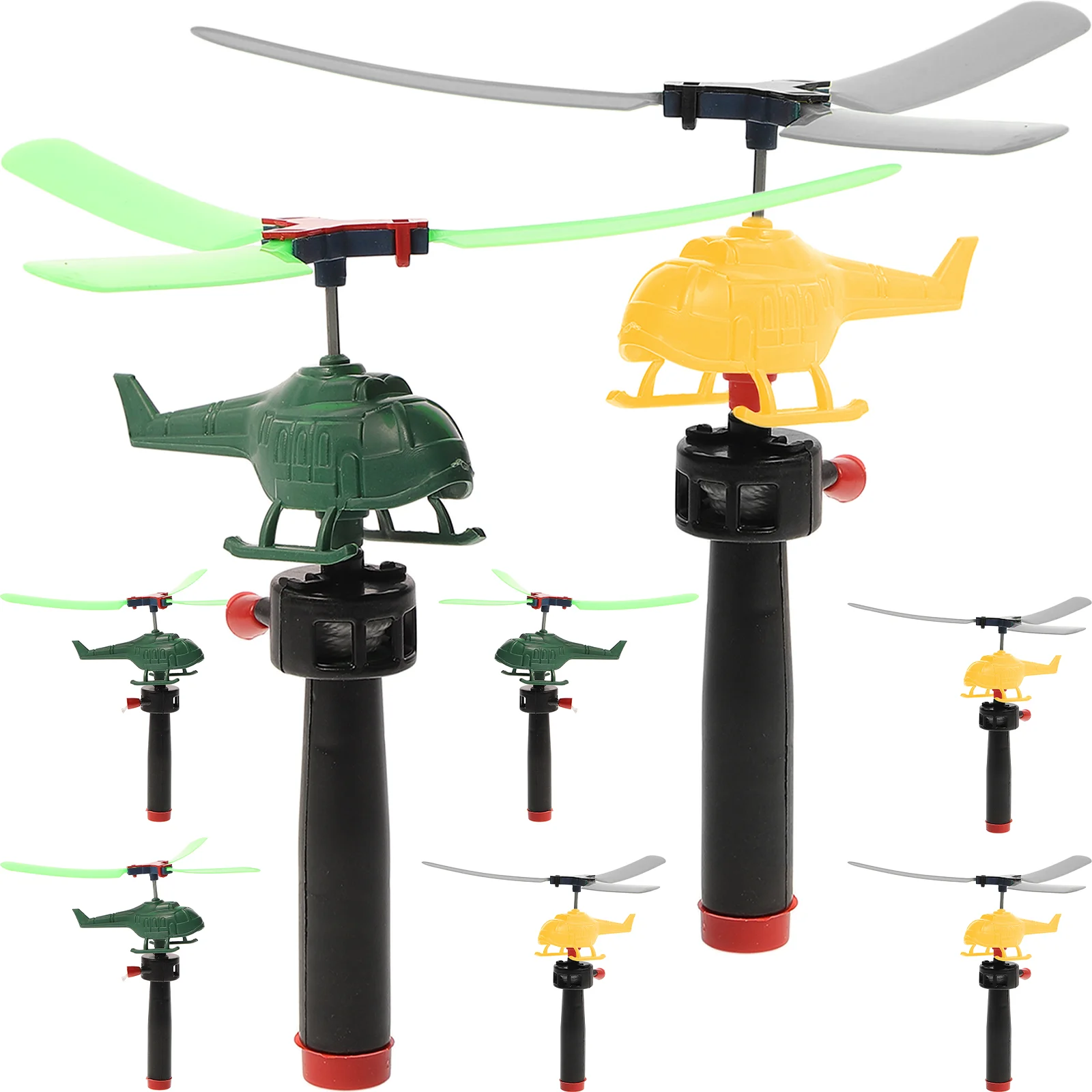 

8 Pcs UFO Pull Line Airplane Toy Pupils Children’s Toys Sling Shot Planes Plastic Kids