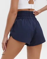 Ice Silk Sports Shorts Yoga Women's Shorts High Waist Double layer Fast drying Breathable Sports Shorts Outdoor Leisure Running - Image 3