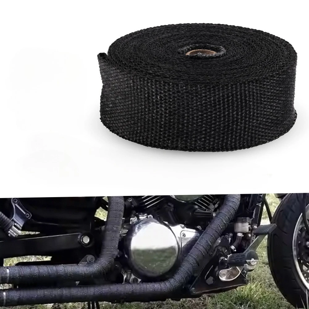 Nastro Termoisolante per Tubi di Scarico Moto e Auto, Blu e Nero, 1,5 Metri, Accessorio Auto - Image 5
