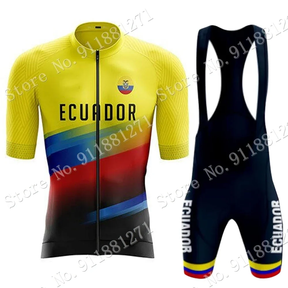 Cycling Jersey Ecuador Set Men Cycling Clothing Summer Road Bike Shirts Suit Bicycle Shorts MTB Maillot Culote Ropa
