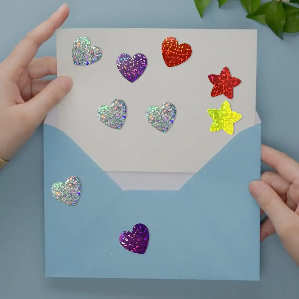 

Стикеры в виде награды для студентов, Детские красочные наклейки в виде звезд, мерцающие звезды, сердечки, водонепроницаемые блестящие наклейки для учителей