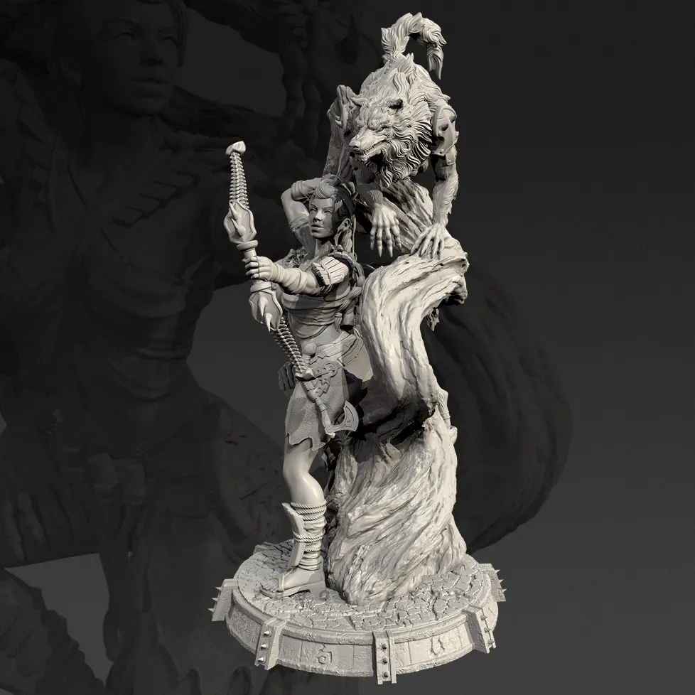 남자의 키 38mm 50mm 75mm 레진 군인 모델 키트 피규어 무색 및 자체 조립(3D 프린팅) TD-7751/3D