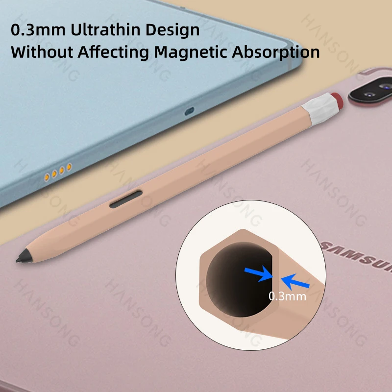 Tablet Case Pen Case for Samsung Galaxy Tab S Pen for Samsung Tab S6 Lite S7 S8 S7 Plus FE S8 Plus Liquid Silicone Stylus Pencil Cover