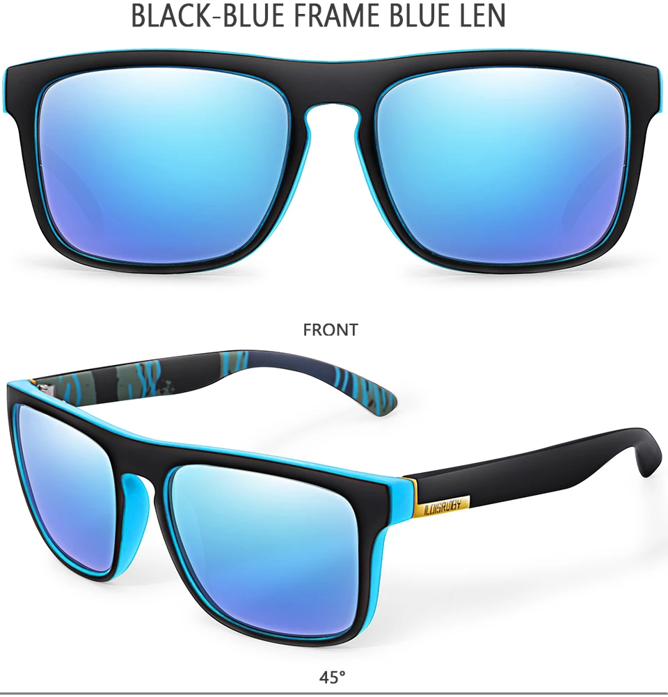 LOISRUBY Brand Design Square Cycling Sunglasses Men Polarized Sun Glasses UV400 Eyewear Women Shades oculos de sol_voghion.com