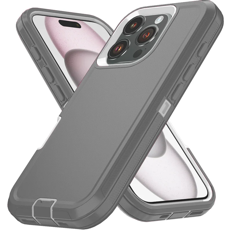 Shockproof Armor Defender Phone Case - Hard PC TPU Stand Protector Cover