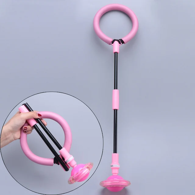 Bounce Ball Elastic Flash Ball Self luminous Adult Children Rotation Jump Ring Fitness Set Foot Single Leg Swing Ball New Gift 4