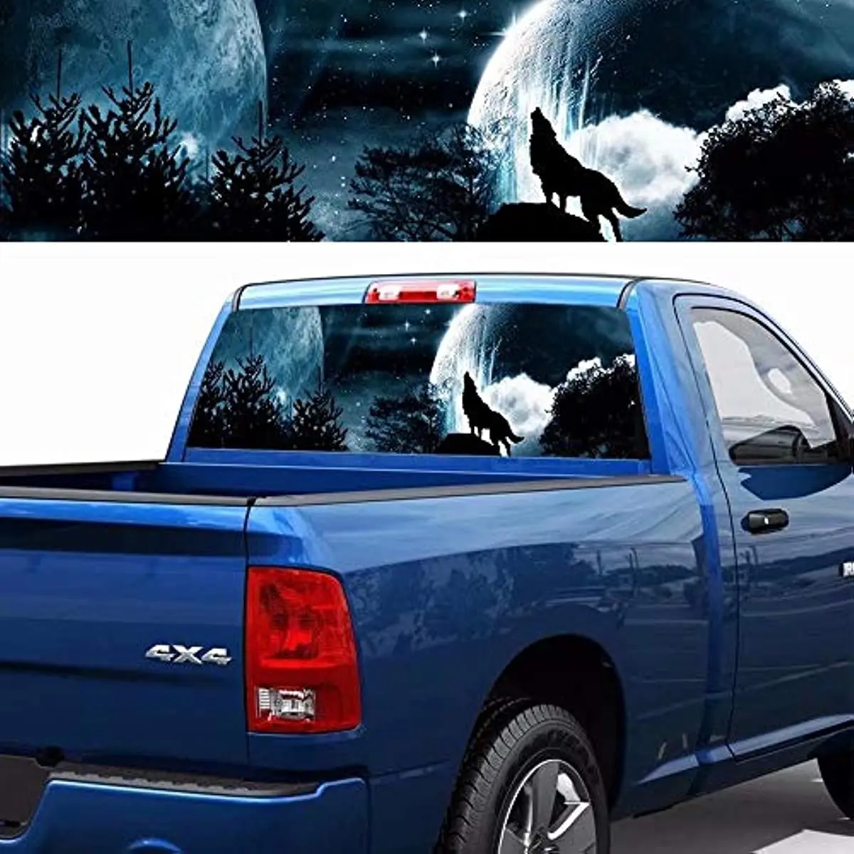 

Practisol Car Decals- 1 Pcs Wolf Decal -Rear Window Decal,Car Sticker Decals, Car Decal Vinyl for Car/Truck/USV/, Universal