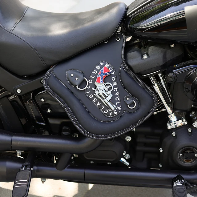 XY Motorcycle Side Saddle Leather Heat Shield Deflector Guard