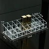 24 Lattices Acrylic Lipstick Organizer Lip Gloss Container Plastic Nail Polish Storage Box Makeup Holder Cosmetics Display Rack 6