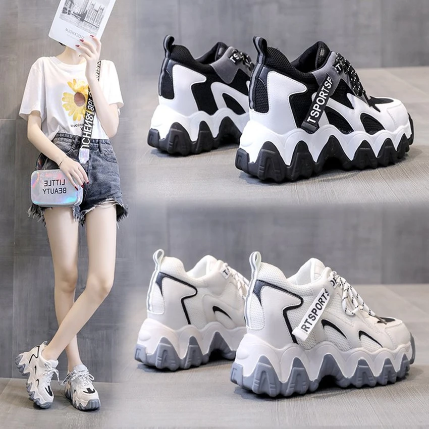Brand Design Trendy White Women Dad Shoes Summer Chunky Sneakers Platform Casual Shoes Fashion Women's Sneakers Classic Trainers