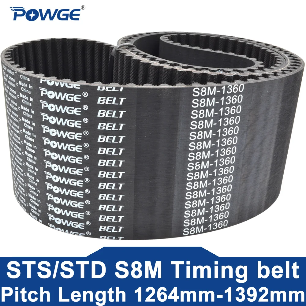 POWGE STD S8M Timing belt Lp=1264 1272 1280 1288 1296 1304