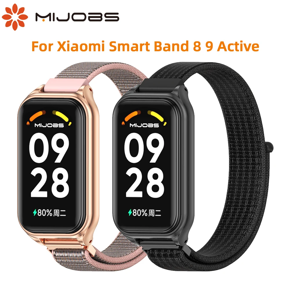 Mi Band 8 Active Nylon Loop Watch Strap - Durable & Comfortable Replacement Wristband
