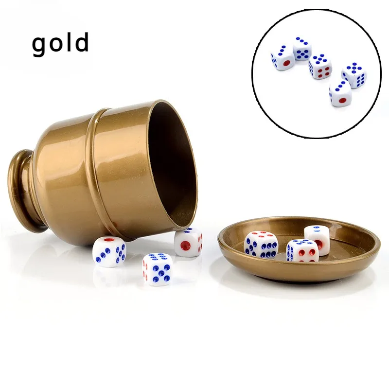 

Dice Cup Set with Bottom Support Entertainment Venue KTV Bar Tools Multiplayer Toys Thickened Included Gifts Multi-color