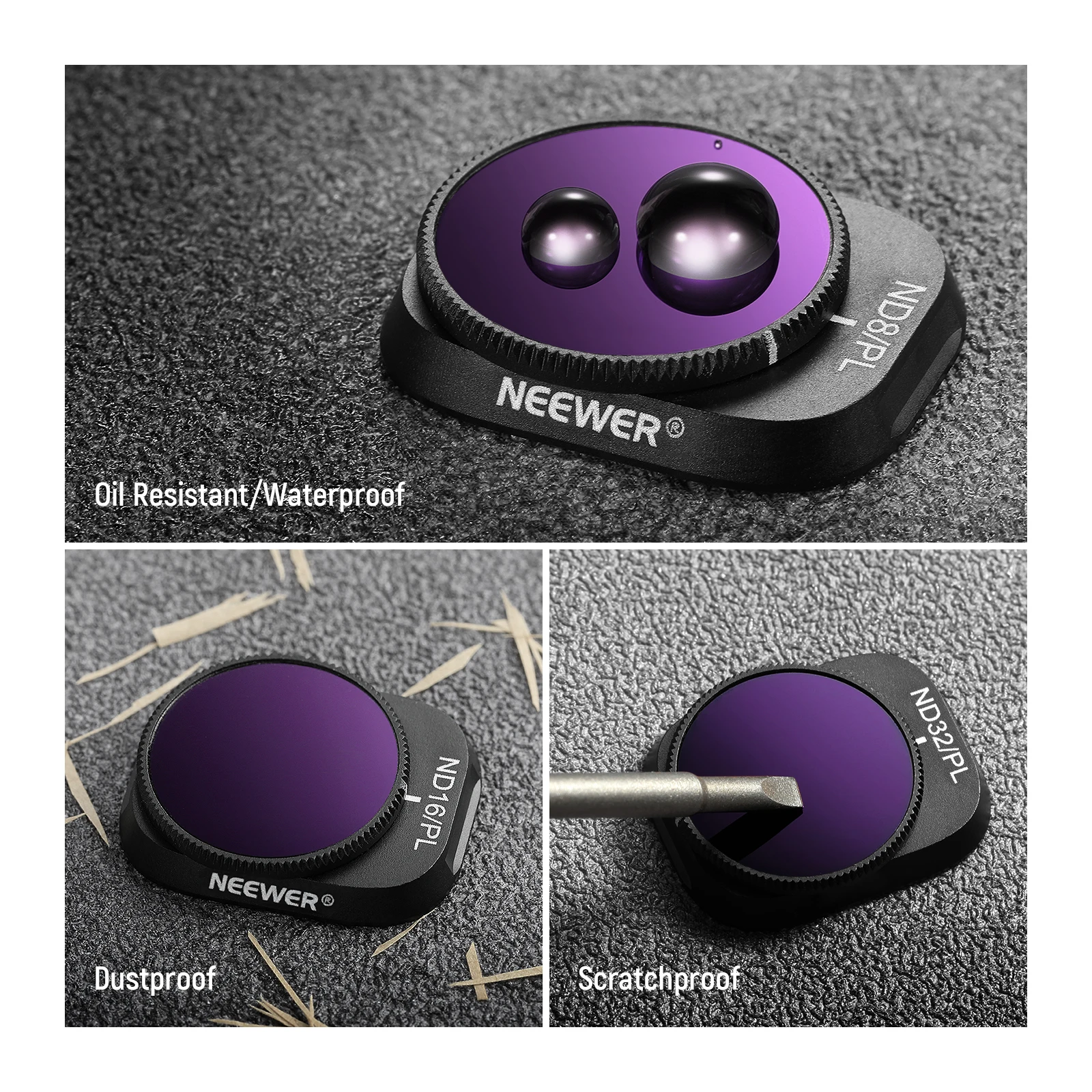 Camera Lens Filter UV Filter Photography Filter Circular Polarizing Filter Drone Magnetic Filters Neewer 6 ND/PL Filter Set For DJI Mini 3 Pro Drone Lens ND/PL+ND16/PL+ND32/PL+ND64/PL+Polarising Filter (CPL) + UV