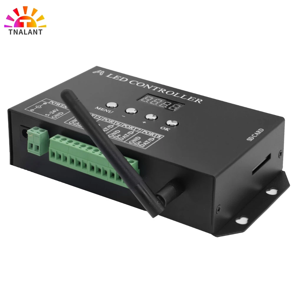 Контроллер H807SA WS2812B WS2811 Art-Net DMX512, 8-канальный фотоконтроллер с интерфейсом SPI, H807SB, Wi-Fi, 4CH, WS2813, WS2812, WS2815, APA102, пиксельный контроллер 5-24 В