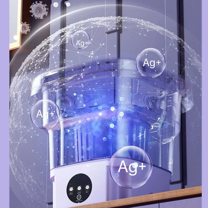 Hot Folding Portable Washing Machine Big Capacity with Spin Dryer Bucket for Clothes Travel Home Underwear Socks Mini Washer 6