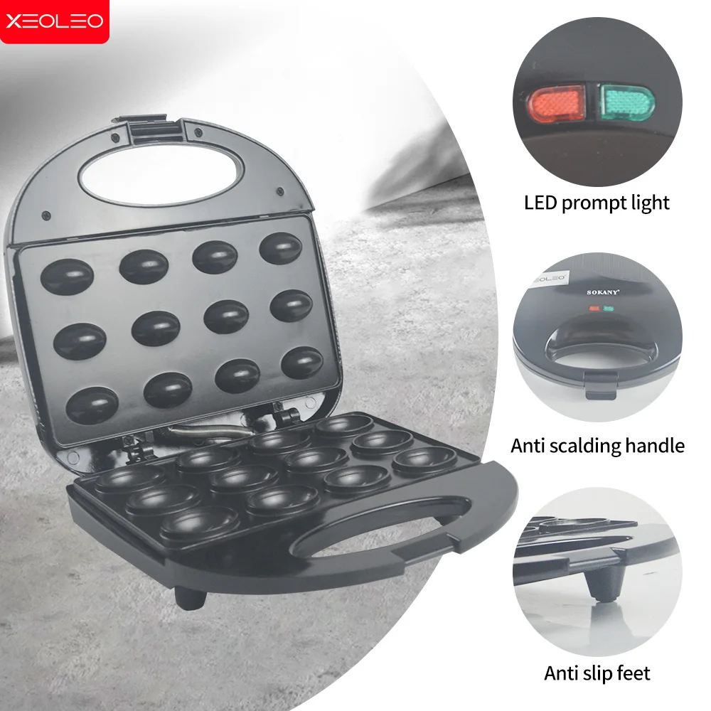 Waffle Maker XEOLEO Electric Walnut Pastry Automatic Nut Waffle Bread Maker Sandwich Donut Mini Baking Breakfast Machine Kitchen Oven Home