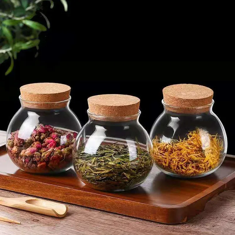Hermetic Containers for Food Storage Pots Glass Jar with Lid Sealed Container Sugar and Tea Cans Airtight Kitchen Coffee Jars