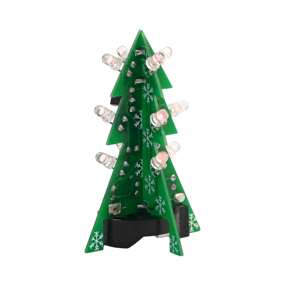 Kit Albero Di Natale LED Da Saldare 2 Pezzi: Progetto Elettronico Fai Da Te Con 36 LED RGB 7 Colori Lampeggianti, 13.6cm - copertina
