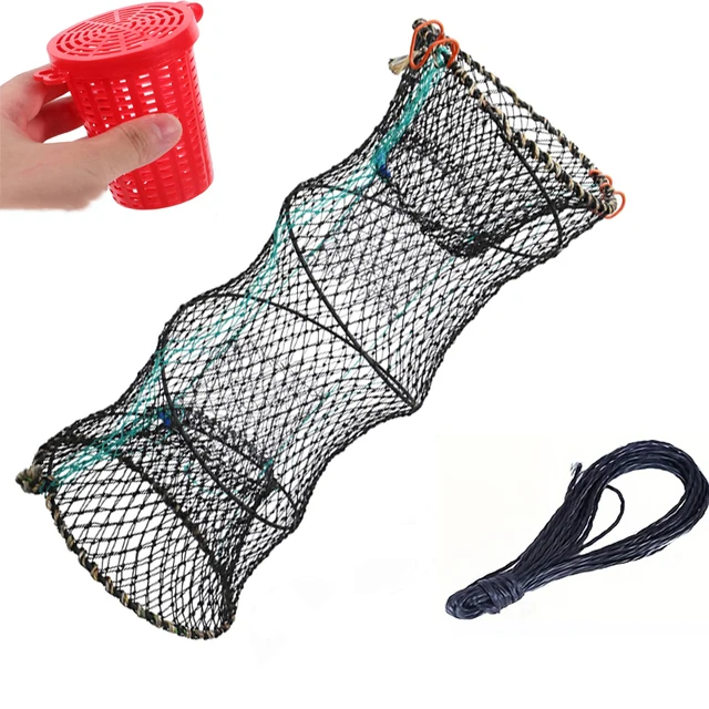 Folded Fishing Bait Trap Crab Trap Bait Lobster Crawfish Shrimp Portable Folded Cast Net