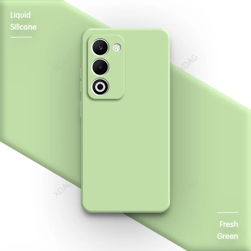 Candy Color Liquid Silicone Shockproof Phone Case with Lens Protection