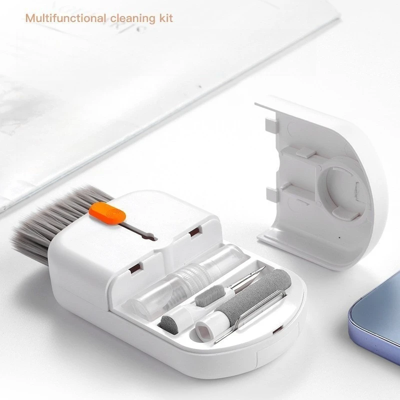 Kit di Pulizia Multifunzionale per Tastiere di Computer, Spazzole per Auricolari, Penne per la Pulizia degli Schermi di Telefoni, Setole per la Rimozione della Polvere - Image 4