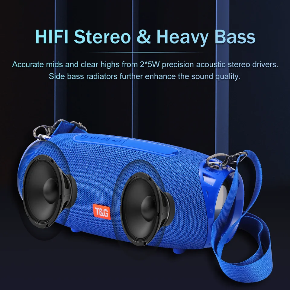 Subwoofer Bluetooth Speaker Portable Sound Box Music Wireless Woofer Bass Computer PC TV Radio FM 10W_voghion.com