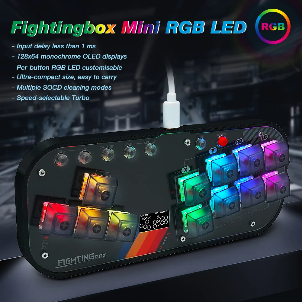 FightingBox Mini HitBox Controller SOCD Arcade Stick Keyboard FightingBox Mini HitBox Controller SOCD Arcade Stick Keyboard