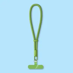 Universal Adjustable Phone Lanyard with Self - Locking Anti - Drop Design - Durable Polyester Wrist Strap (Green)