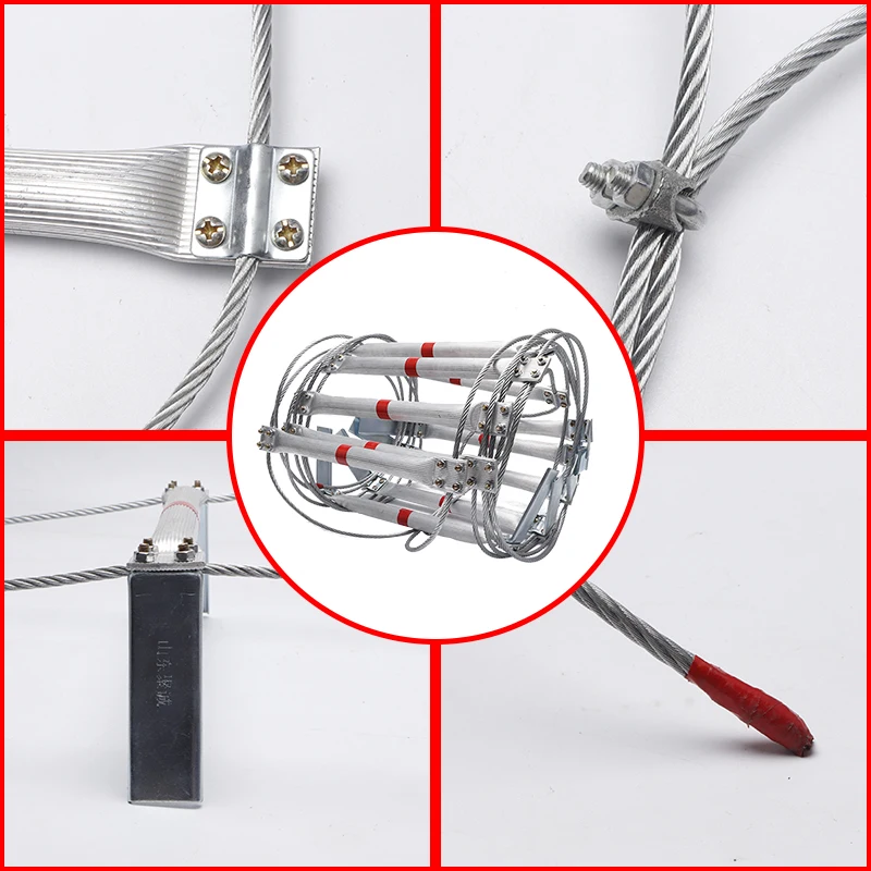 3M Soft Rope Ladder Household Wire Rope Aluminum Alloy Ladder Construction Operation Soft