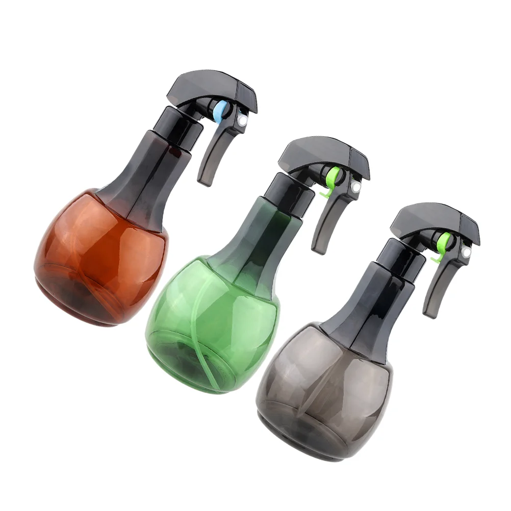 

3PCS 400ml High Pressure Continuous Spray Bottle Automatic Fine Spray Hairdressing Water Spray Bottle Hair Salon Tool (Random