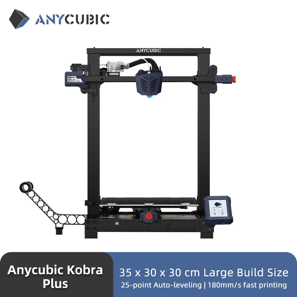ANYCUBIC 3D 프린터 KOBRA PLUS, 30x30x35 더 큰 크기, 25 포인트 자동 레벨링 FDM 3D 인쇄, 고속 FDM