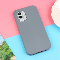 Premium Sand Matte Soft Silicon Shockproof Anti-Slip Case for Maximum Protection and Style (Gray)
