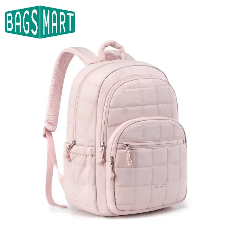 Bagsmart Mochila De Viaje Para Portátil 15.6" - Mochila Preppy Impermeable Para Mujer Con Acolchado
