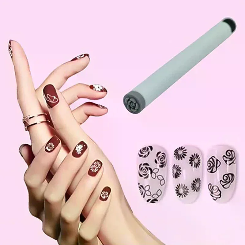 Nail Art Stamp Pen Set for Creative Designs – Graffiti & Flower Dotting Tools Collection