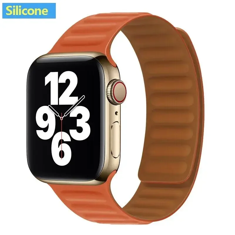 Leather watchband Leather Strap for Apple Watch Band 45mm 41mm 44mm 40mm Original Magnetic Loop Link Bracelet iWatch Ultar2 49mm 9 8 7 6 SE 3 42mm
