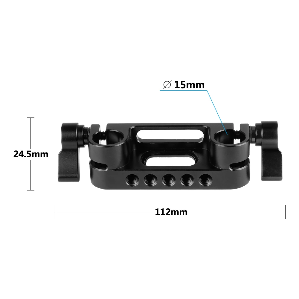Top Cheese Handgrip With Shoe Mount & 15mm Dual Rod Clamp Adapter For DSLR Camer