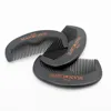 50 Pieces/Lot Customized Logo Beard Comb Black Wooden Comb for Hair Beard Mustach Pocket Size 2