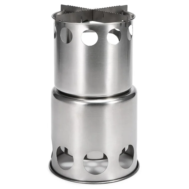 Hordozható Kültéri Fa Tűzhely Kemping Összecsukható Edények Égés Hátizsákhoz Túlélő Főzés Piknikvadászat - Image 3