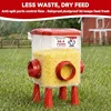 Large Chicken Feeder and Waterer Set 3.1 Gallon/26.4 Pounds, Automatic Chicken Waterer with 4 Cups and 3 Feeder Ports No Waste