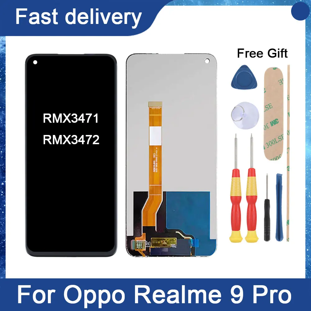 

AiNiCole For Oppo Realme 9 Pro realme 9 pro LCD FrameDisplay Screen Touch Screen Panel Digitizer For realme 9 5g RMX3471 RMX3472