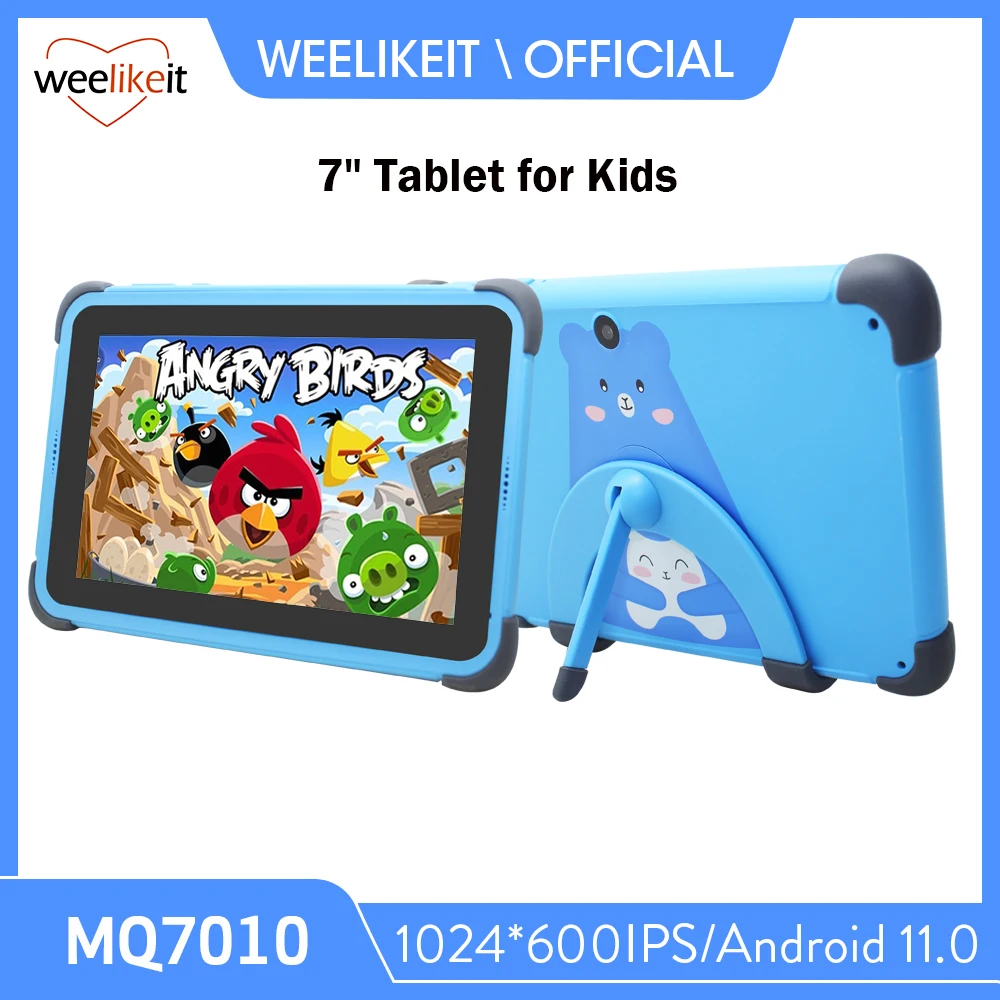 weelikeit Blue 7'' Android 11 Tablet 2GB 32GB Quad Core Kids Learning