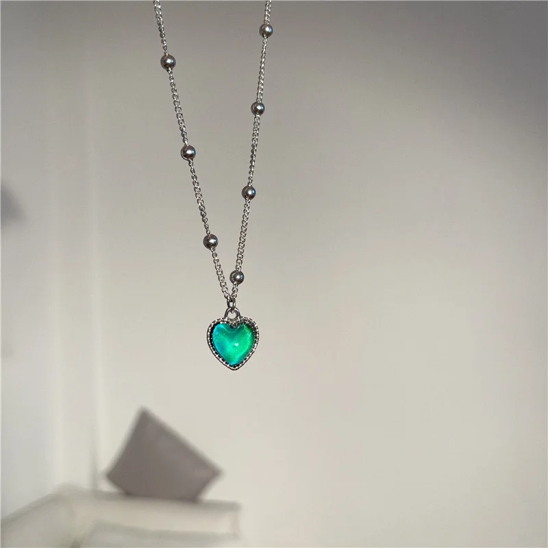 flan☆BTS Vさん着用☆HEART Long Necklace Goods Day Kpop|bts Official Merch Heart-shaped Titanium