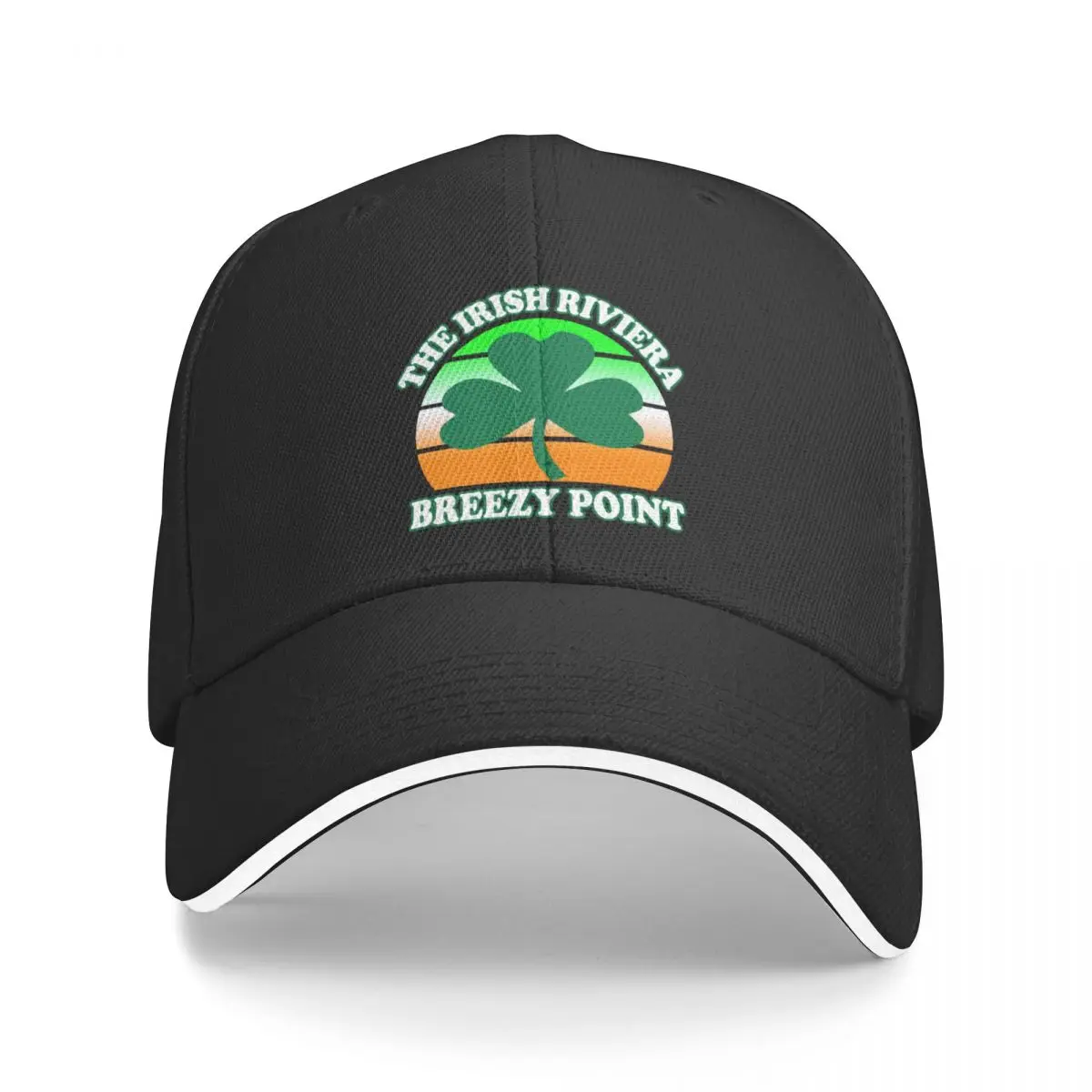 

Breezy Point The Irish Riviera New York Beach Funny Shamrock Retro Baseball Cap Hip Hop Sun Hat For Children Female Men's