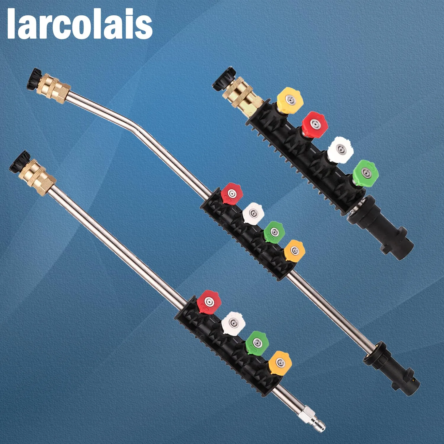 Rondella Per Auto Bacchetta Di Prolunga Per Idropulitrice Lancia Curva 5 Punte Per Ugelli Spray A Getto Metallico Per Karcher K2-7 Connettore Rapido D