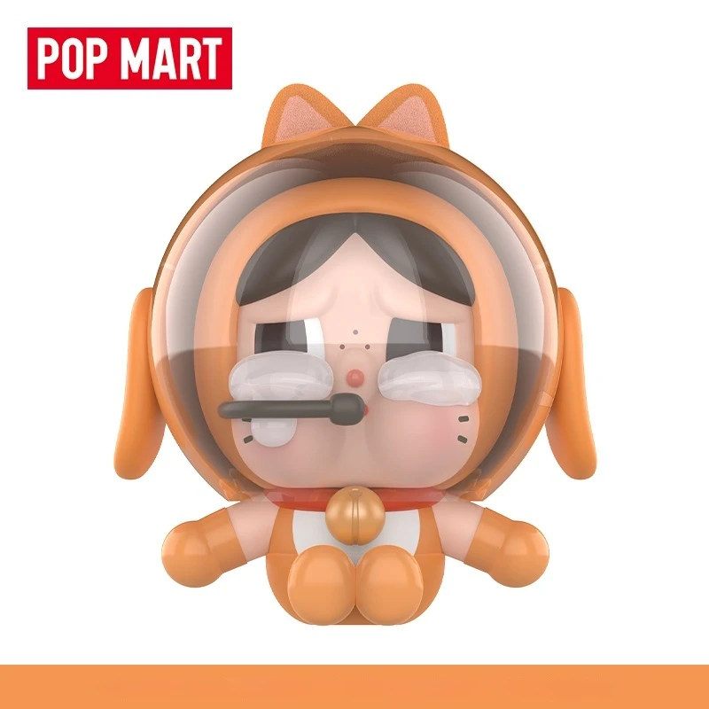 Genuine Popmart Crybaby Space Cat Orange Series Figurines Desktop