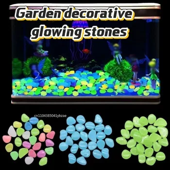100-1000 Pcs Luminous Rock, Stone Luminous Dark Garden Pebbles, Sidewalk Fish Tank Decoration, Aquariums, Fish Tanks Loom 1